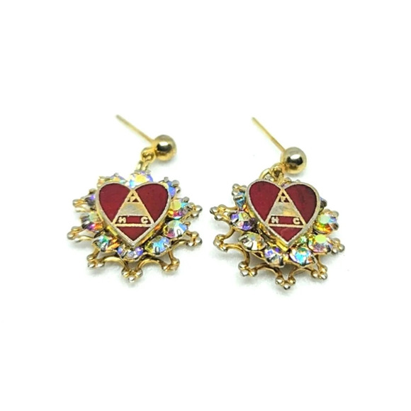 Vintage Women's Loyal Order of the Moose Pierced Earrings - Picture 1 of 4